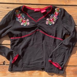 vintage lace floral blouse